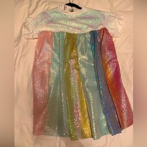 NWT Queen of Sparkles sequin rainbow tunic